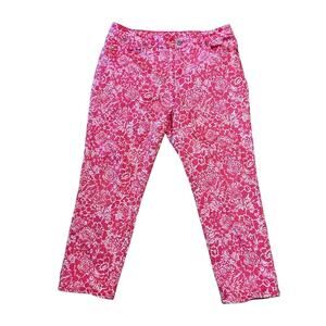 Talbots Pants Womens Curvy Slim Crop 10 / 30 Coastal Granny Office Workwear